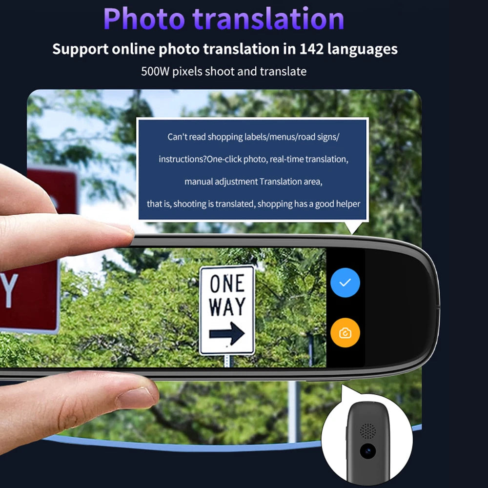 Advanced Dictionary Translation Pen with Text Scanning and Reading Capabilities, WiFi/Bluetooth Connectivity, and Online Photo Translation