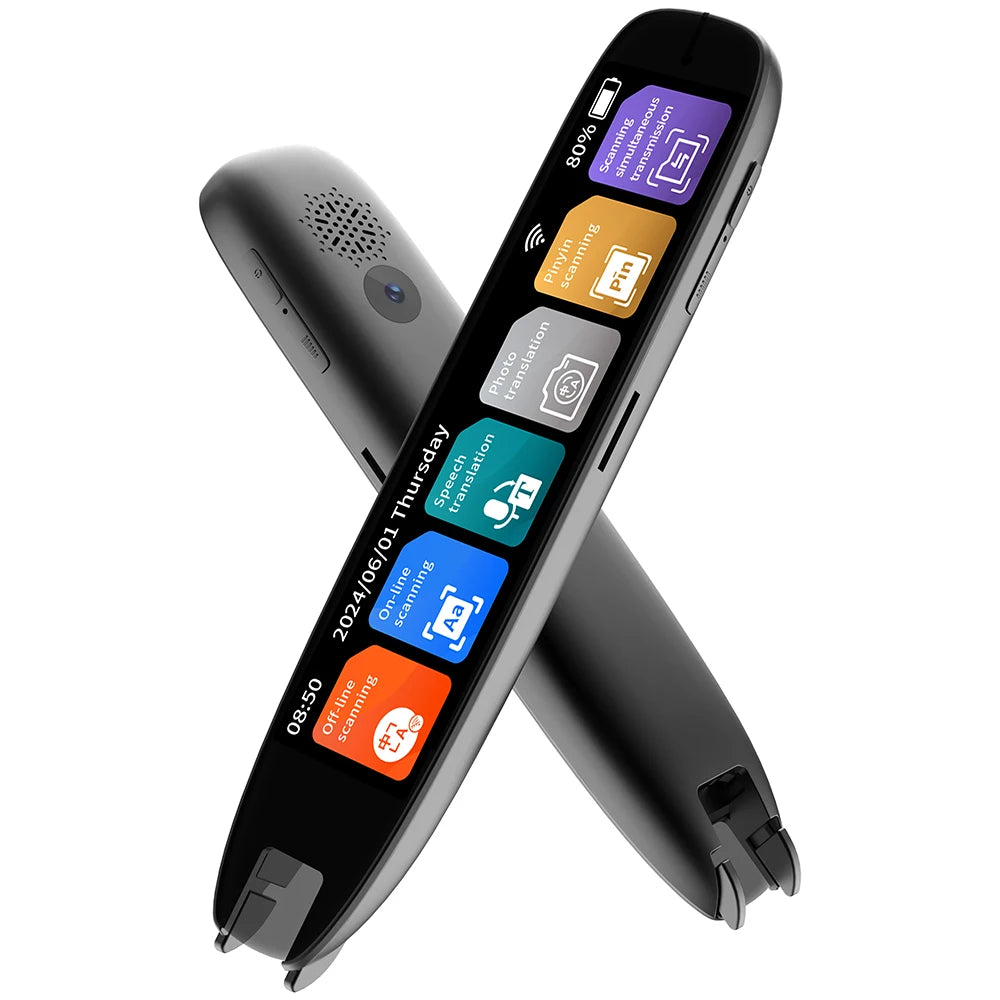 Advanced Dictionary Translation Pen with Text Scanning and Reading Capabilities, WiFi/Bluetooth Connectivity, and Online Photo Translation